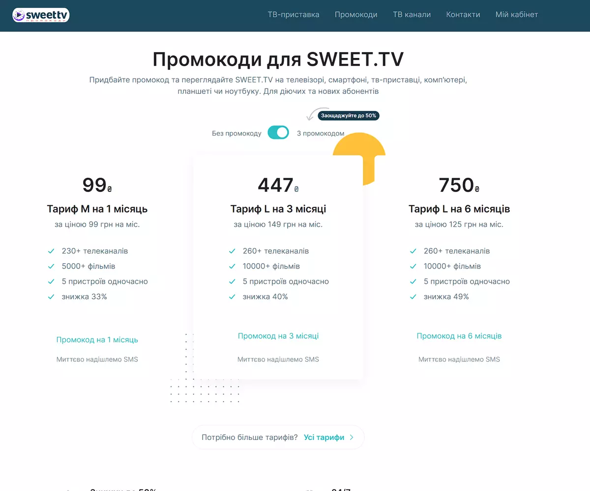 website sweettv.com.ua